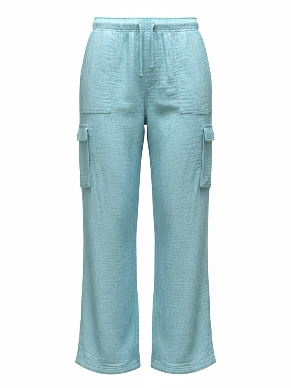 Roxy Light Aqua Y2k Surfer Grunge Wide-Leg Cargo Pants Beach wear